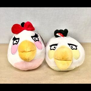 Angry Birds Matilda 8" Plush White Bird Rovio 2010 Commonwealth Bundle Set of 2